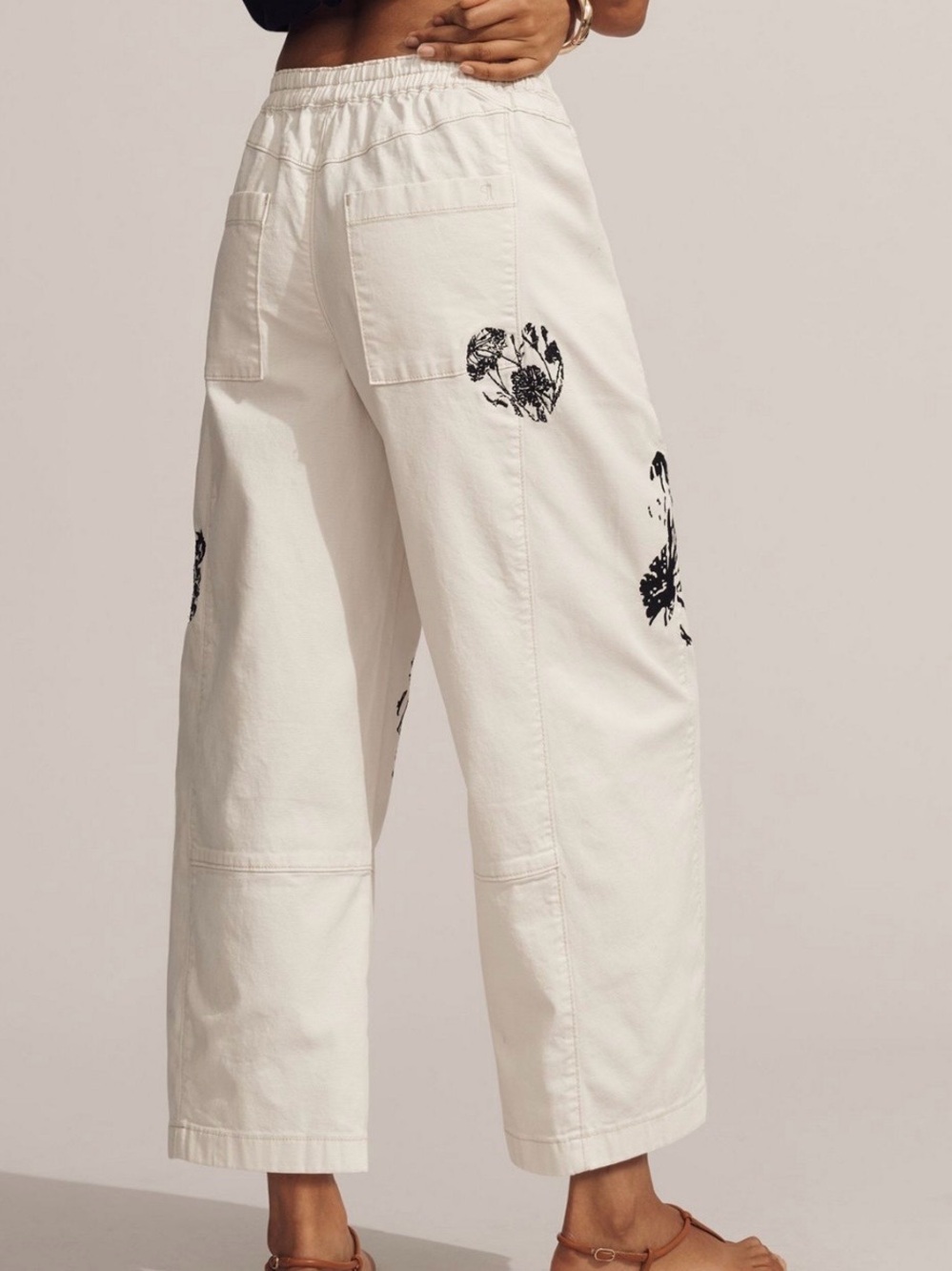 Anthropologie Pilcro Izzie Printed Barrel Pants Size L - Picture 2 of 7